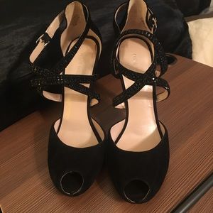 Nine West "Just Maybe" pumps Black suede Sz 8.5